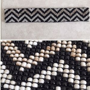 Zig Zag Beaded Stretchy Belt